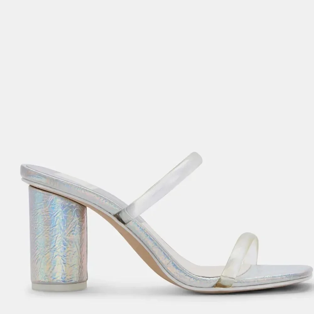Dolce Vita Noles Iridescent round heel sandals - Picture 2 of 7